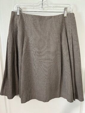 Skirt Vintage Stretch Pleated Houndstooth Academia 90s Old Money